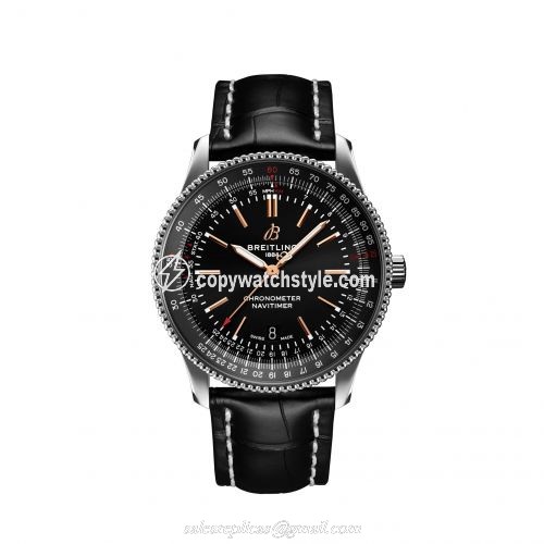 Breitling Navitimer Automatic 41 Automatic Stainless Steel / Black / Croco / Pin A17326241B1P2 Breitling Navitimer Automatic 41 Automatic Stainless Steel / Black / Croco / Pin A17326241B1P2