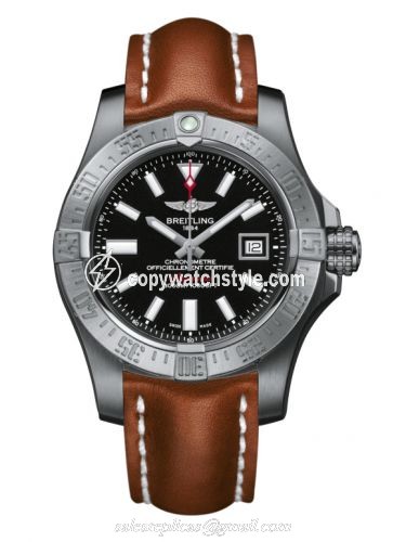 Breitling Avenger II Seawolf Stainless Steel / Volcano Black / Calf / Pin A1733110/BC30/433X/A20BASA.1