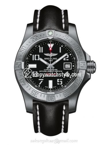 Breitling Avenger II Seawolf Stainless Steel / Volcano Black / Calf / Pin A1733110/BC31/435X/A20BASA.1