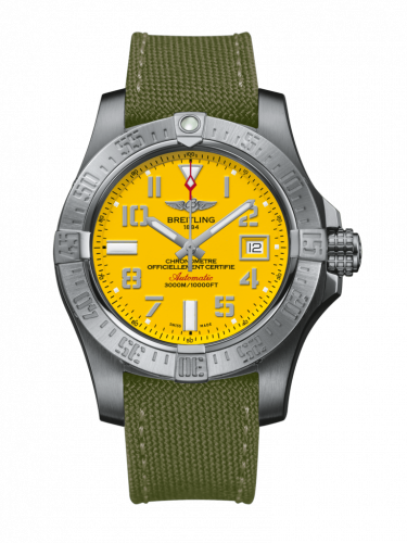 Breitling Avenger II Seawolf Stainless Steel / Cobra Yellow / Military / Pin A1733110/I519/106W/A20BASA.1 Breitling Avenger II Seawolf Stainless Steel / Cobra Yellow / Military / Pin A1733110/I519/106W/A20BASA.1