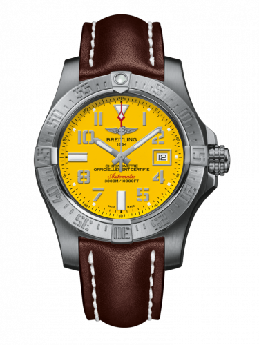 Breitling Avenger II Seawolf Stainless Steel / Cobra Yellow / Calf / Folding A1733110/I519/438X/A20DSA.1 Breitling Avenger II Seawolf Stainless Steel / Cobra Yellow / Calf / Folding A1733110/I519/438X/A20DSA.1