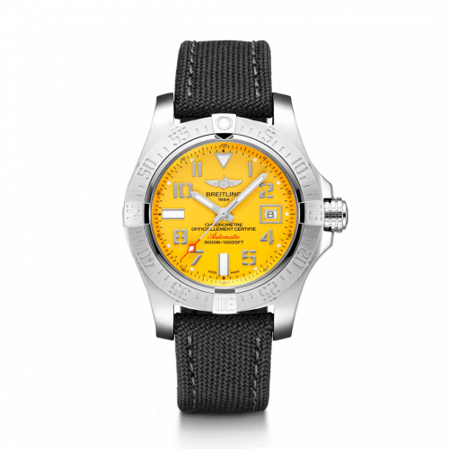 Breitling Avenger II Seawolf Stainless Steel / Cobra Yellow / Military / Pin A17331101I1W1 Breitling Avenger II Seawolf Stainless Steel / Cobra Yellow / Military / Pin A17331101I1W1