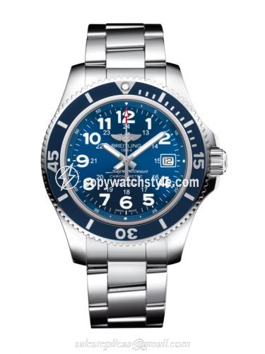 Breitling Superocean II 42 Stainless Steel / Blue / Mariner Blue / Bracelet A17365D11C1A1 Breitling Superocean II 42 Stainless Steel / Blue / Mariner Blue / Bracelet A17365D11C1A1