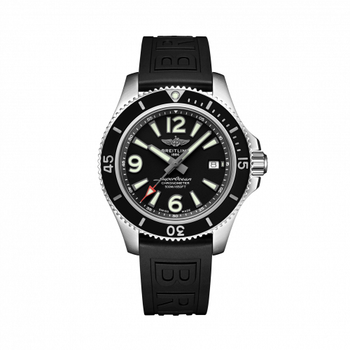 Breitling Superocean 42 Stainless Steel / Black / Rubber / Pin A17366021B1S1 Breitling Superocean 42 Stainless Steel / Black / Rubber / Pin A17366021B1S1