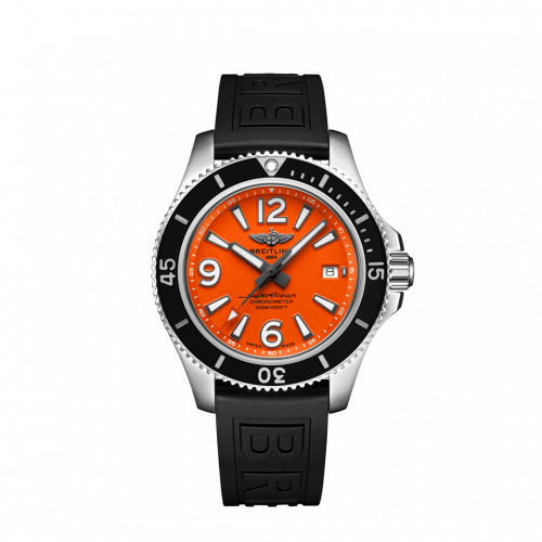 Breitling Superocean 42 Stainless Steel / Orange / Rubber / Folding A17366D71O1S2 Breitling Superocean 42 Stainless Steel / Orange / Rubber / Folding A17366D71O1S2