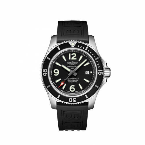 Breitling Superocean 44 Stainless Steel / Black / Rubber / Pin A17367D71B1S1 Breitling Superocean 44 Stainless Steel / Black / Rubber / Pin A17367D71B1S1