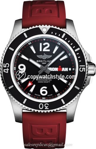 Breitling Superocean 44 Stainless Steel / Black / Rubber / Pin / IRONMAN A17371A11B1S1 Breitling Superocean 44 Stainless Steel / Black / Rubber / Pin / IRONMAN A17371A11B1S1
