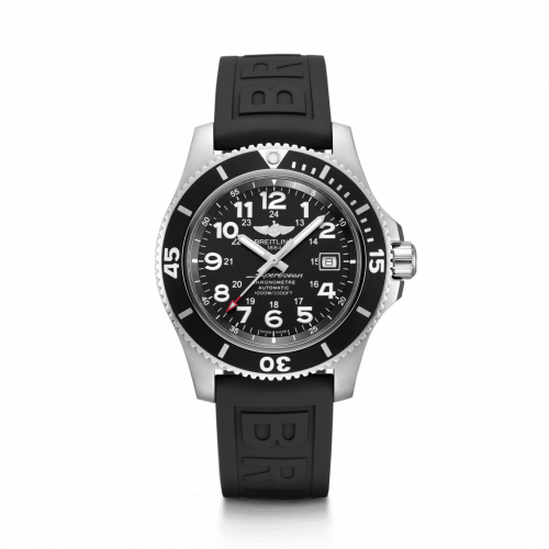 Breitling Superocean II 44 Stainless Steel / Black / Volcano Black / Rubber / Pin A17392D71B1S1 Breitling Superocean II 44 Stainless Steel / Black / Volcano Black / Rubber / Pin A17392D71B1S1