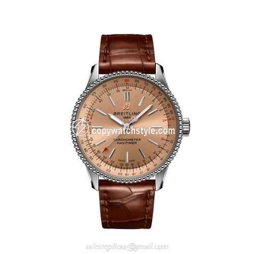 Breitling Navitimer 1 35 Automatic Stainless Steel / Copper / Croco / Pin A17395201K1P1 Breitling Navitimer 1 35 Automatic Stainless Steel / Copper / Croco / Pin A17395201K1P1