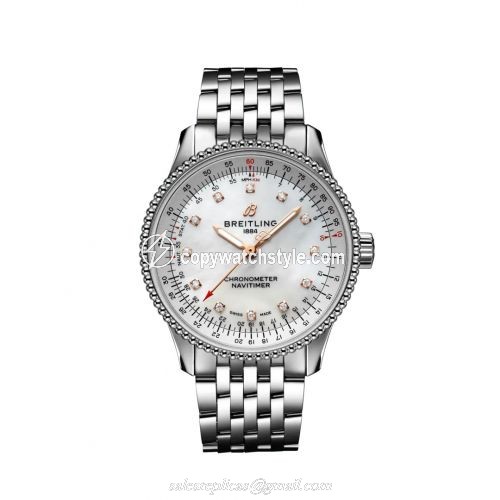 Breitling Navitimer 1 35 Automatic Stainless Steel / MOP / Bracelet A17395211A1A1