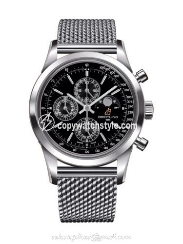 Breitling Transocean Chronograph 1461 Stainless Steel / Black / Bracelet A1931012/BB68/154A Breitling Transocean Chronograph 1461 Stainless Steel / Black / Bracelet A1931012/BB68/154A