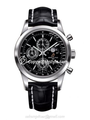 Breitling Transocean Chronograph 1461 Stainless Steel / Black / Croco / Pin A1931012/BB68/743P/A20BA.1 Breitling Transocean Chronograph 1461 Stainless Steel / Black / Croco / Pin A1931012/BB68/743P/A20BA.1