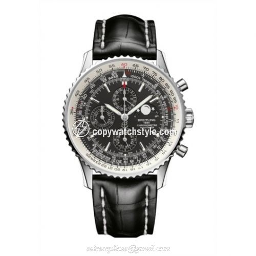 Breitling Navitimer 1461 Stainless Steel / Black / Croco / Pin A1937012/BA57/760P/A20BA.1 Breitling Navitimer 1461 Stainless Steel / Black / Croco / Pin A1937012/BA57/760P/A20BA.1