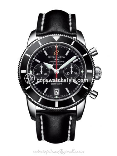 Breitling Superocean Heritage 44 Chronograph Stainless Steel / Black / Black / Calf A2337024.BB81.435X
