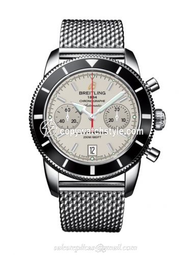 Breitling Superocean Heritage 44 Chronograph Stainless Steel / Black / Silver / Milanese A2337024.G753.154A