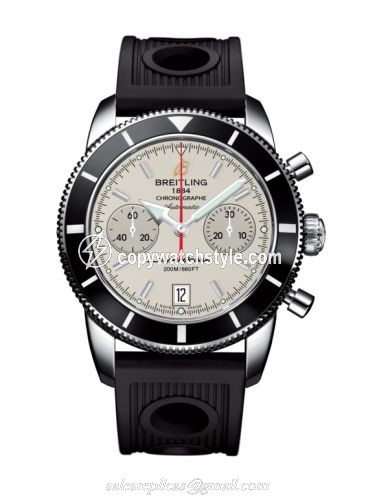 Breitling Superocean Heritage 44 Chronograph Stainless Steel / Black / Silver / Rubber A2337024.G753.200S Breitling Superocean Heritage 44 Chronograph Stainless Steel / Black / Silver / Rubber A2337024.G753.200S