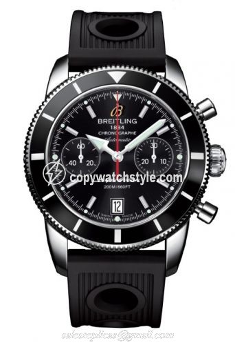 Breitling Superocean Heritage 44 Chronograph Stainless Steel / Black / Black / Rubber A2337024.BB81.200S