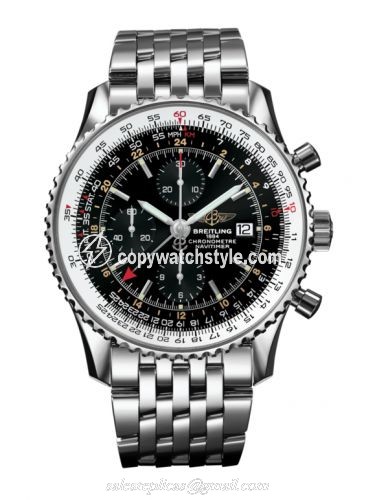 Breitling Navitimer World Stainless Steel / Black / Bracelet A2432212/B726/443A Breitling Navitimer World Stainless Steel / Black / Bracelet A2432212/B726/443A
