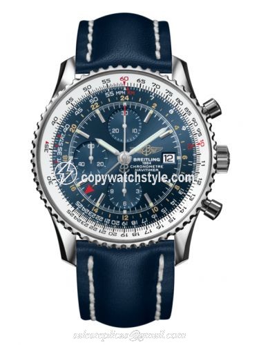 Breitling Navitimer World Stainless Steel / Blue / Calf / Pin A24322121C1X1 Breitling Navitimer World Stainless Steel / Blue / Calf / Pin A24322121C1X1