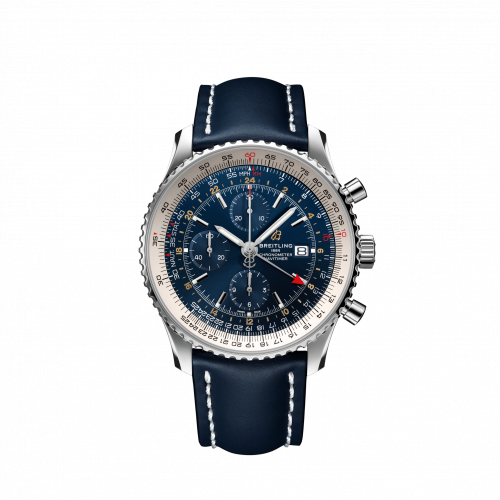 Breitling Navitimer 1 Chronograph GMT Stainless Steel / Blue / Calf / Folding A24322121C2X2 Breitling Navitimer 1 Chronograph GMT Stainless Steel / Blue / Calf / Folding A24322121C2X2