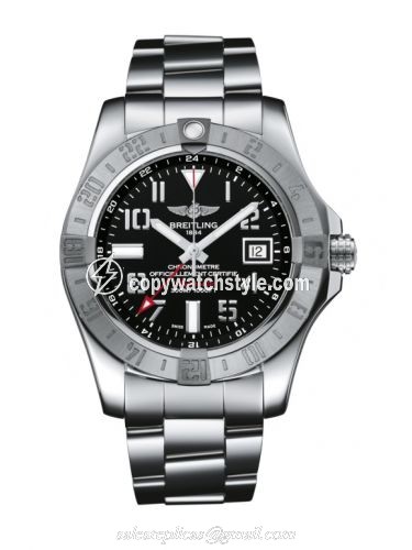 Breitling Avenger II GMT Stainless Steel / Volcano Black / Bracelet A32390111B2A1 Breitling Avenger II GMT Stainless Steel / Volcano Black / Bracelet A32390111B2A1