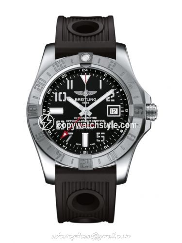 Breitling Avenger II GMT Stainless Steel / Volcano Black / Rubber A3239011/BC34/200S/A20D.2 Breitling Avenger II GMT Stainless Steel / Volcano Black / Rubber A3239011/BC34/200S/A20D.2