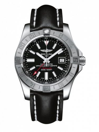 Breitling Avenger II GMT Stainless Steel / Volcano Black / Calf / Folding A3239011/BC35/436X/A20D.1