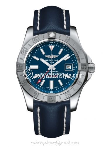 Breitling Avenger II GMT Stainless Steel / Mariner Blue / Calf / Folding A3239011/C872/112X/A20D.1 Breitling Avenger II GMT Stainless Steel / Mariner Blue / Calf / Folding A3239011/C872/112X/A20D.1