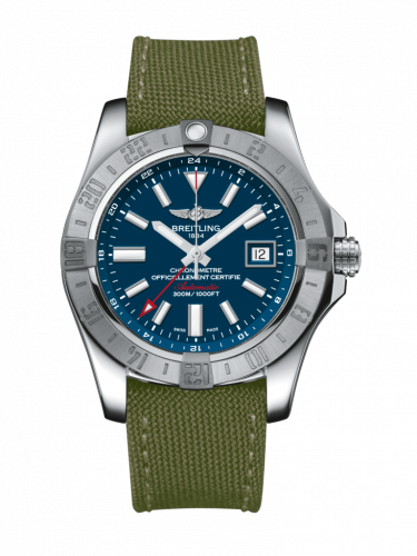 Breitling Avenger II GMT Stainless Steel / Mariner Blue / Military / Pin A3239011/C872/106W/A20BA.1 Breitling Avenger II GMT Stainless Steel / Mariner Blue / Military / Pin A3239011/C872/106W/A20BA.1
