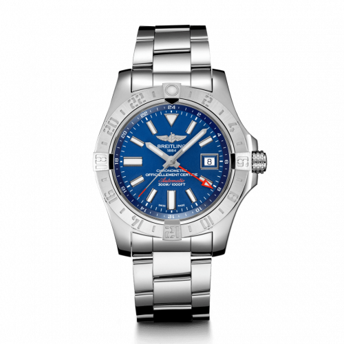 Breitling Avenger II GMT Stainless Steel / Mariner Blue / Bracelet A32390111C1A1