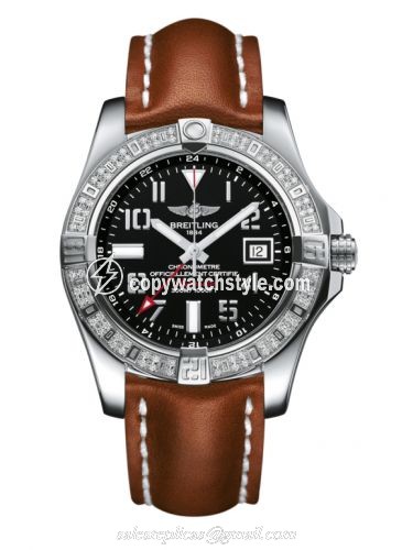 Breitling Avenger II GMT Stainless Steel / Diamond / Volcano Black / Calf A3239053.BC34.433X Breitling Avenger II GMT Stainless Steel / Diamond / Volcano Black / Calf A3239053.BC34.433X