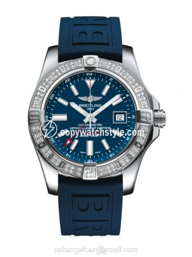 Breitling Avenger II GMT Stainless Steel / Diamond / Mariner Blue / Rubber A3239053.C872.158S Breitling Avenger II GMT Stainless Steel / Diamond / Mariner Blue / Rubber A3239053.C872.158S