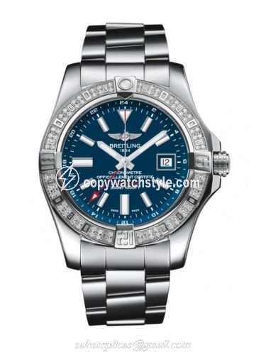 Breitling Avenger II GMT Stainless Steel / Diamond / Mariner Blue / Bracelet A3239053.C872.170A Breitling Avenger II GMT Stainless Steel / Diamond / Mariner Blue / Bracelet A3239053.C872.170A