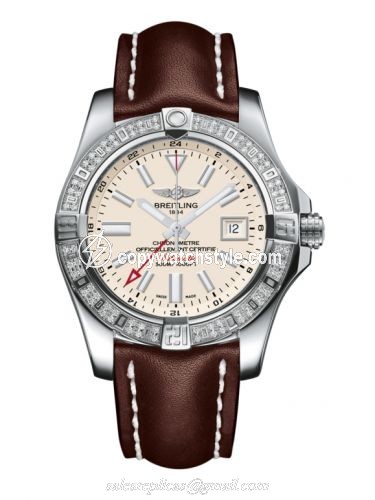 Breitling Avenger II GMT Stainless Steel / Diamond / Stratus Silver / Calf A3239053.G778.437X Breitling Avenger II GMT Stainless Steel / Diamond / Stratus Silver / Calf A3239053.G778.437X