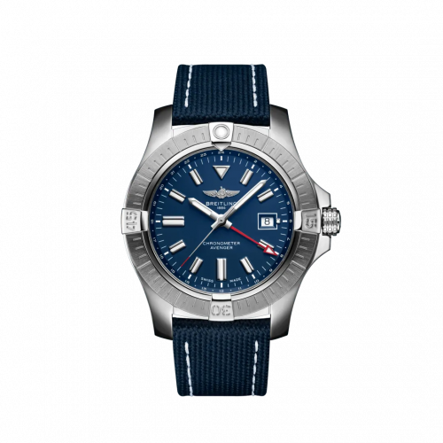Breitling Avenger Automatic GMT 45 Stainless Steel / Blue / Military / Pin A32395101C1X1