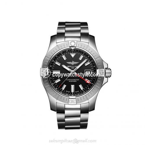 Breitling Avenger Automatic GMT 43 Stainless Steel / Black / Bracelet A32397101B1A1 Breitling Avenger Automatic GMT 43 Stainless Steel / Black / Bracelet A32397101B1A1