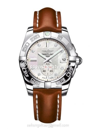 Breitling Galactic 36 Automatic Stainless Steel / Pearl Diamond / Calf A3733012/A717/412X/A16BA.1 Breitling Galactic 36 Automatic Stainless Steel / Pearl Diamond / Calf A3733012/A717/412X/A16BA.1