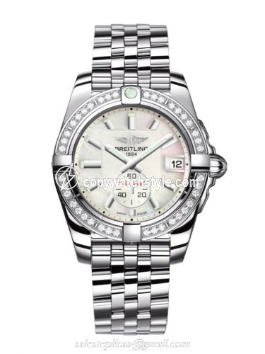 Breitling Galactic 36 Automatic Stainless Steel / Diamond / Pearl / Bracelet A3733053/A716/376A Breitling Galactic 36 Automatic Stainless Steel / Diamond / Pearl / Bracelet A3733053/A716/376A