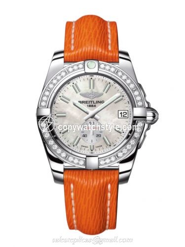Breitling Galactic 36 Automatic Stainless Steel / Diamond / Pearl / Sahara A3733053/A788/217X/A16BA.1 Breitling Galactic 36 Automatic Stainless Steel / Diamond / Pearl / Sahara A3733053/A788/217X/A16BA.1