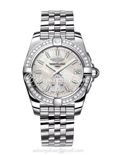 Breitling Galactic 36 Automatic Stainless Steel / Diamond / Pearl / Bracelet A3733053/A788/376A Breitling Galactic 36 Automatic Stainless Steel / Diamond / Pearl / Bracelet A3733053/A788/376A