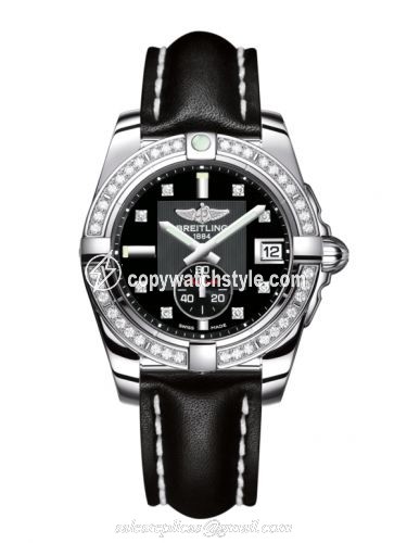 Breitling Galactic 36 Automatic Stainless Steel / Diamond / Volcano Black Diamond / Calf A3733053/BD02/414X/A16BA.1