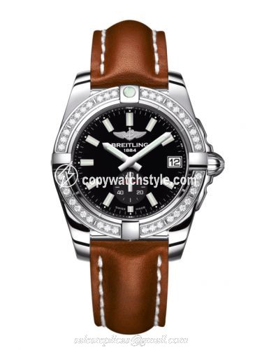 Breitling Galactic 36 Automatic Stainless Steel / Diamond / Onyx Black / Calf A3733053/BE77/412X/A16BA.1 Breitling Galactic 36 Automatic Stainless Steel / Diamond / Onyx Black / Calf A3733053/BE77/412X/A16BA.1