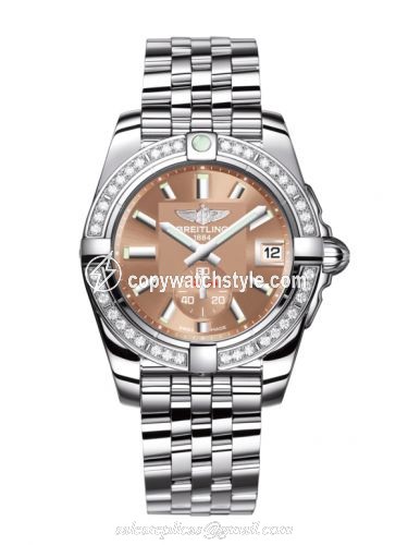 Breitling Galactic 36 Automatic Stainless Steel / Diamond / Copperhead Bronze / Bracelet A3733053/Q582/376A Breitling Galactic 36 Automatic Stainless Steel / Diamond / Copperhead Bronze / Bracelet A3733053/Q582/376A