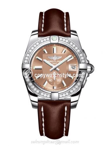 Breitling Galactic 36 Automatic Stainless Steel / Diamond / Copperhead Bronze / Calf A3733053/Q582/416X/A16BA.1