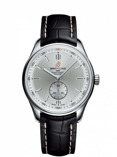 Breitling Premier Automatic 40 Stainless Steel / Silver / Croco Black / Folding A37340351G1P1 Breitling Premier Automatic 40 Stainless Steel / Silver / Croco Black / Folding A37340351G1P1