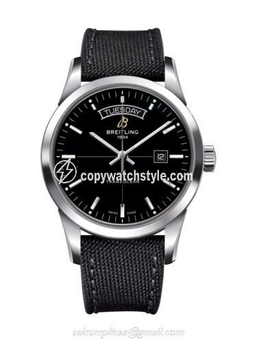 Breitling Transocean Day & Date Stainless Steel / Black / Military A4531012/BB69/109W/A20BA.1