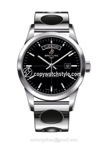 Breitling Transocean Day & Date Stainless Steel / Black / Racer A4531012/BB69/222A Breitling Transocean Day & Date Stainless Steel / Black / Racer A4531012/BB69/222A
