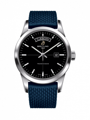 Breitling Transocean Day & Date Stainless Steel / Black / Rubber / Pin A4531012/BB69/280S/A20S.1 Breitling Transocean Day & Date Stainless Steel / Black / Rubber / Pin A4531012/BB69/280S/A20S.1