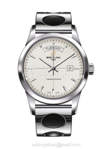 Breitling Transocean Day & Date Stainless Steel / Silver / Racer A4531012/G751/222A Breitling Transocean Day & Date Stainless Steel / Silver / Racer A4531012/G751/222A