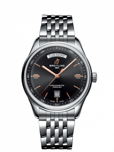 Breitling Premier Automatic Day & Date 40 Stainless Steel / Black / Bracelet A45340241B1A1 Breitling Premier Automatic Day & Date 40 Stainless Steel / Black / Bracelet A45340241B1A1
